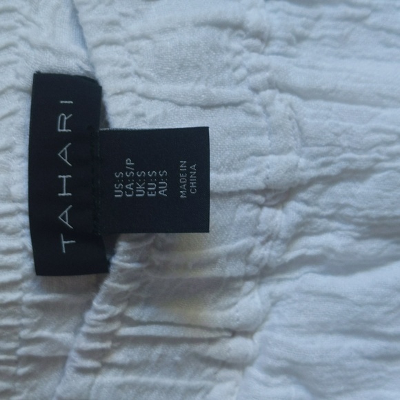 Tahari White Linen Pants - Picture 2 of 13